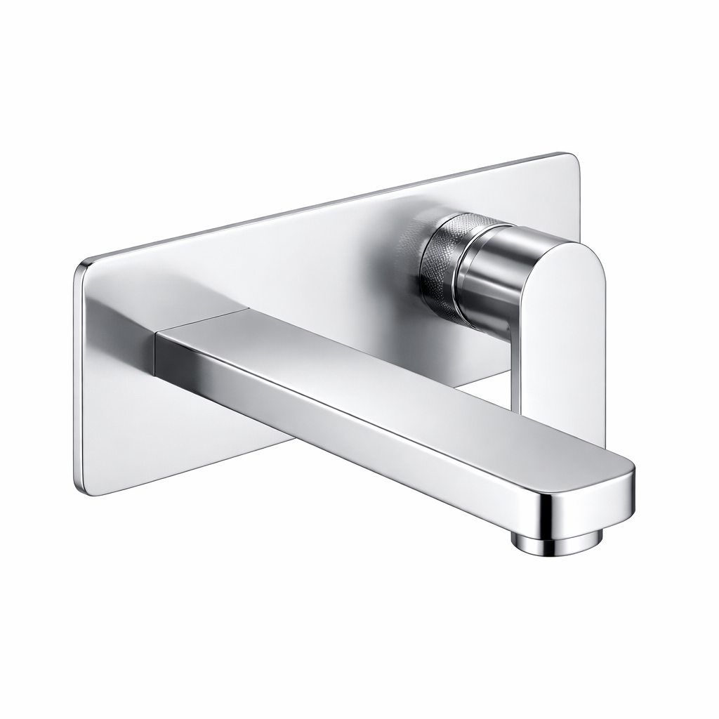 Wall Mounted Sleek Chrome Basin Tap
