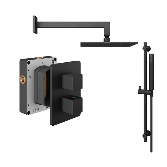 Matt Black Shower (Square)