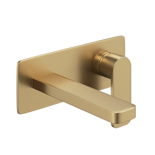 Wall Mount Concealed Basin Mixer Brushed Brass