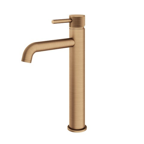 Tall Mono Basin Mixer Brushed Bronze